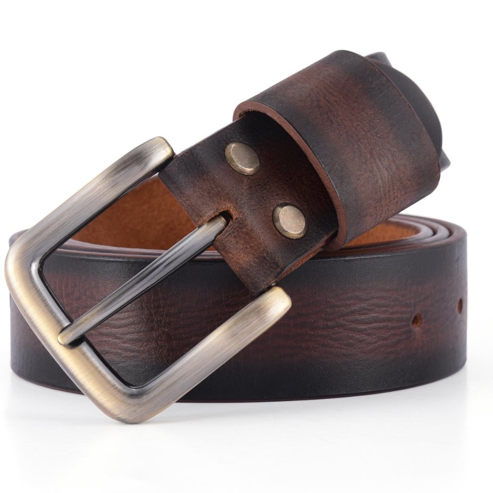 Men Top Quality Leather Belt - Full Grain Leather Belt - Free Personalization - Picture 6 of 15